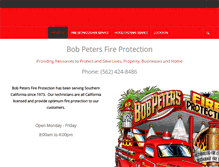 Tablet Screenshot of bobpetersfire.com